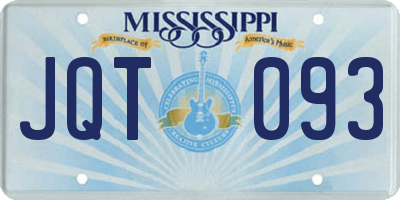 MS license plate JQT093