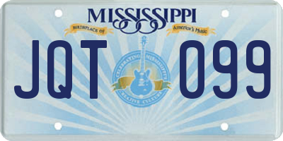 MS license plate JQT099