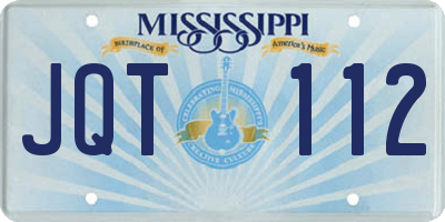 MS license plate JQT112