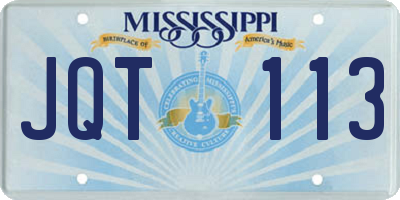 MS license plate JQT113