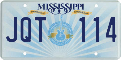 MS license plate JQT114