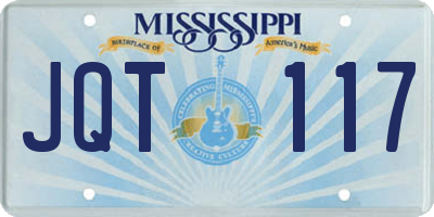 MS license plate JQT117