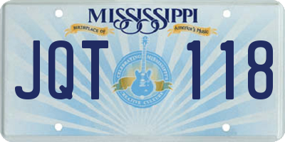 MS license plate JQT118