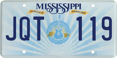 MS license plate JQT119