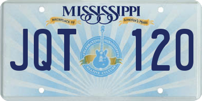 MS license plate JQT120
