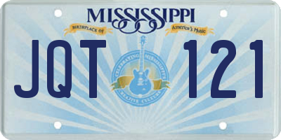 MS license plate JQT121