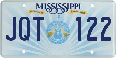 MS license plate JQT122