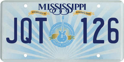 MS license plate JQT126