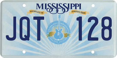 MS license plate JQT128
