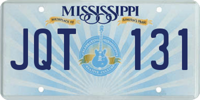 MS license plate JQT131
