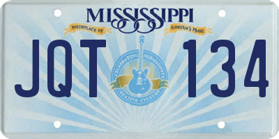 MS license plate JQT134