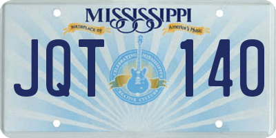 MS license plate JQT140