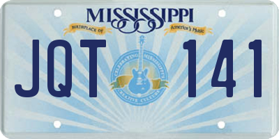 MS license plate JQT141
