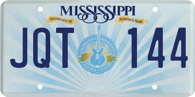 MS license plate JQT144