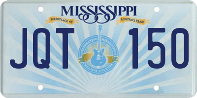 MS license plate JQT150