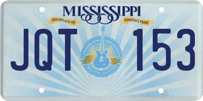 MS license plate JQT153