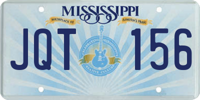 MS license plate JQT156