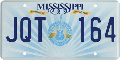 MS license plate JQT164