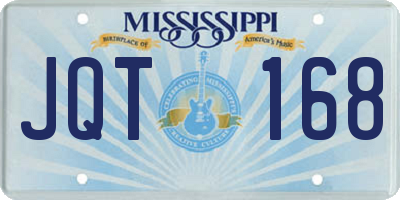 MS license plate JQT168