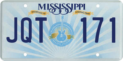MS license plate JQT171