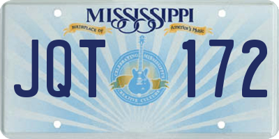 MS license plate JQT172