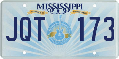 MS license plate JQT173