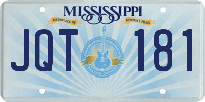 MS license plate JQT181