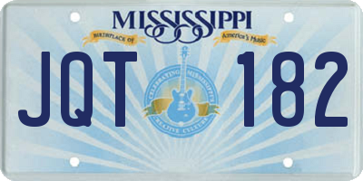 MS license plate JQT182