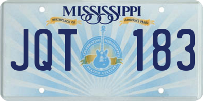 MS license plate JQT183