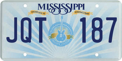 MS license plate JQT187