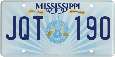 MS license plate JQT190