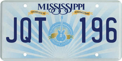 MS license plate JQT196