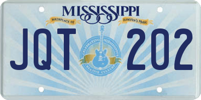 MS license plate JQT202