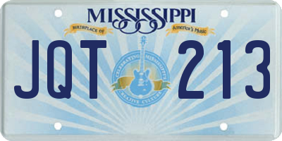 MS license plate JQT213