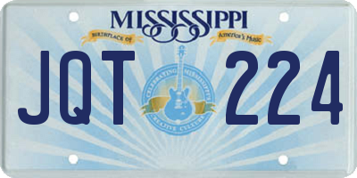 MS license plate JQT224