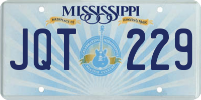 MS license plate JQT229