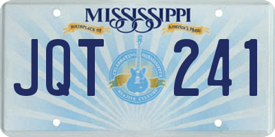 MS license plate JQT241