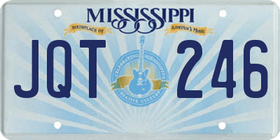 MS license plate JQT246