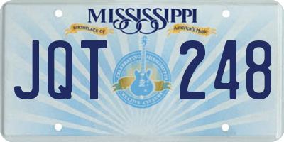 MS license plate JQT248