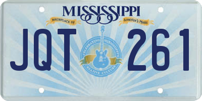 MS license plate JQT261
