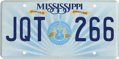 MS license plate JQT266