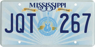 MS license plate JQT267