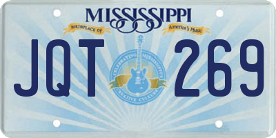 MS license plate JQT269