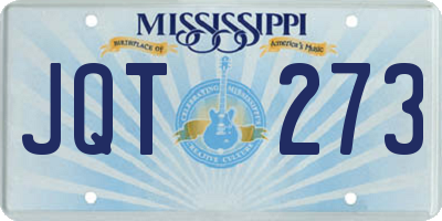 MS license plate JQT273