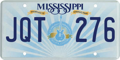 MS license plate JQT276