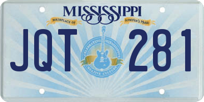 MS license plate JQT281