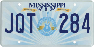 MS license plate JQT284