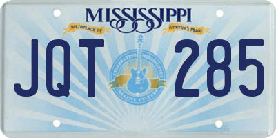 MS license plate JQT285