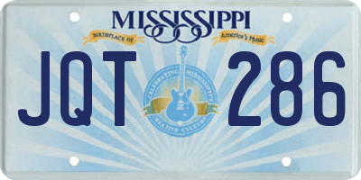 MS license plate JQT286
