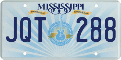 MS license plate JQT288